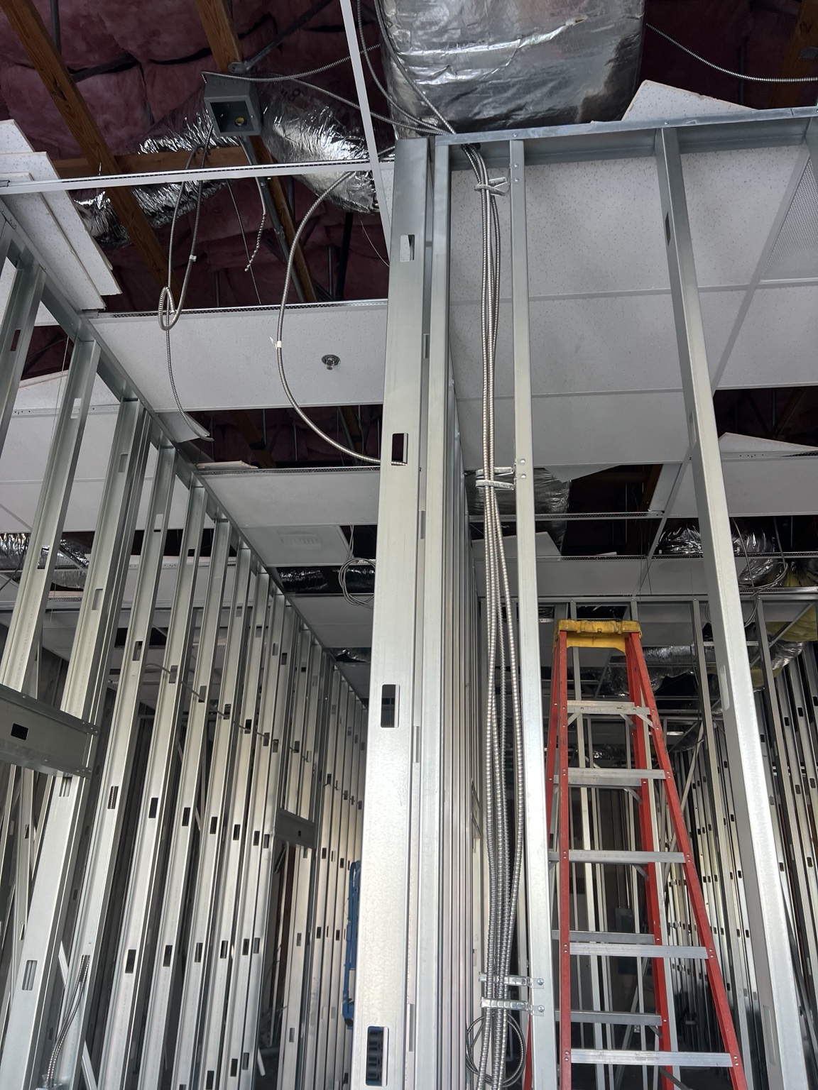 Conduit routing within the medical-spa framing