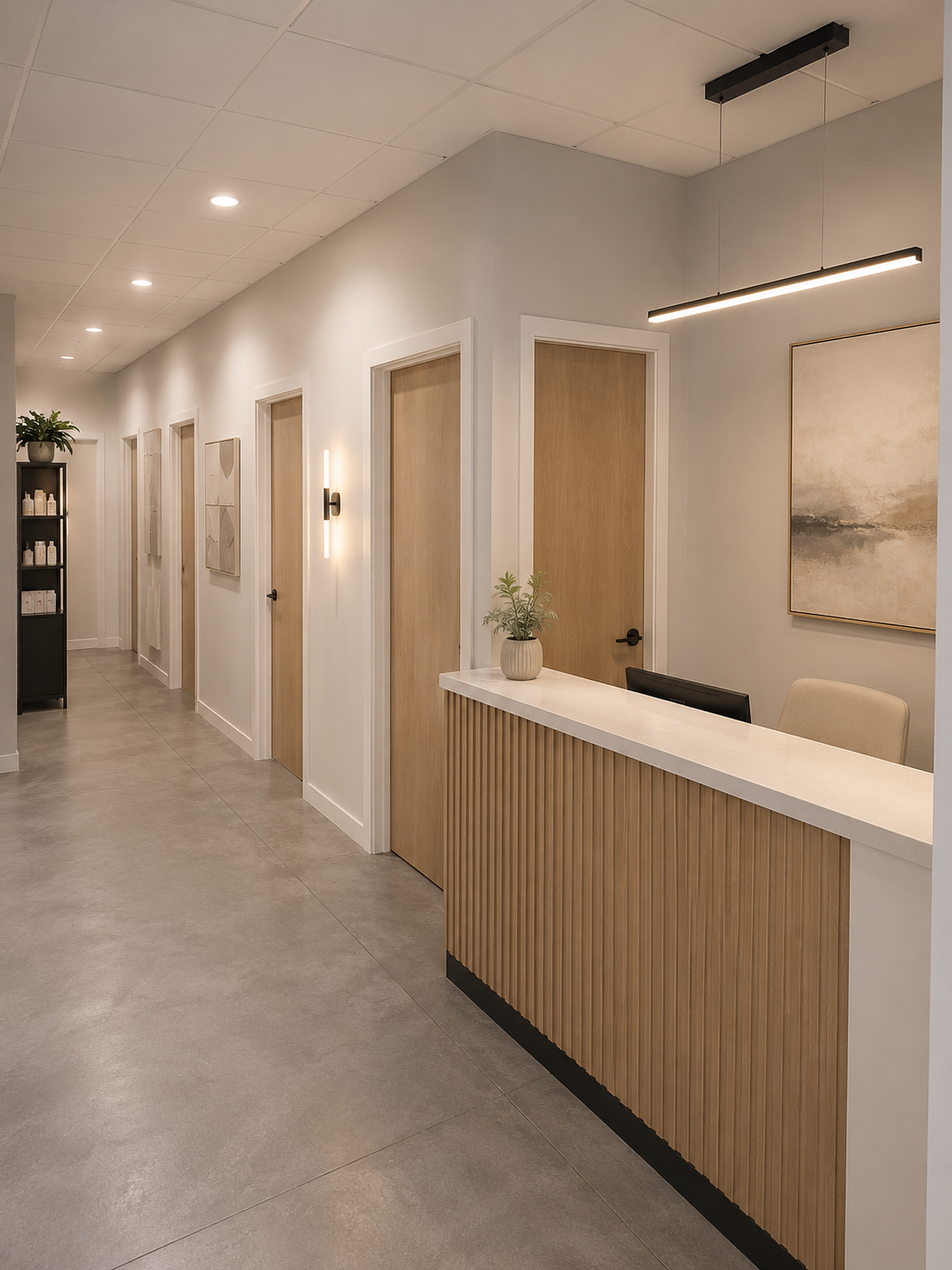 Possible finished lighting direction — planning concept only